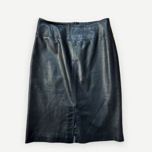 Genuine Lambskin Leather Pencil Skirt 2 Black Designer Luxury Nordstrom Classic